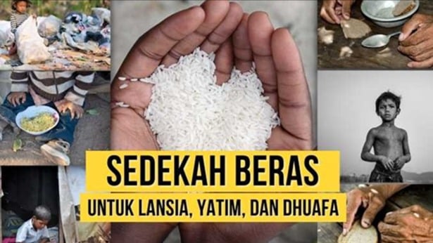 Sedekah Beras untuk Lansia, Yatim, dan Dhuafa
